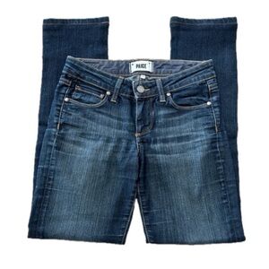 Straight Leg Jeans with Vintage-Inspired Wash Size 25